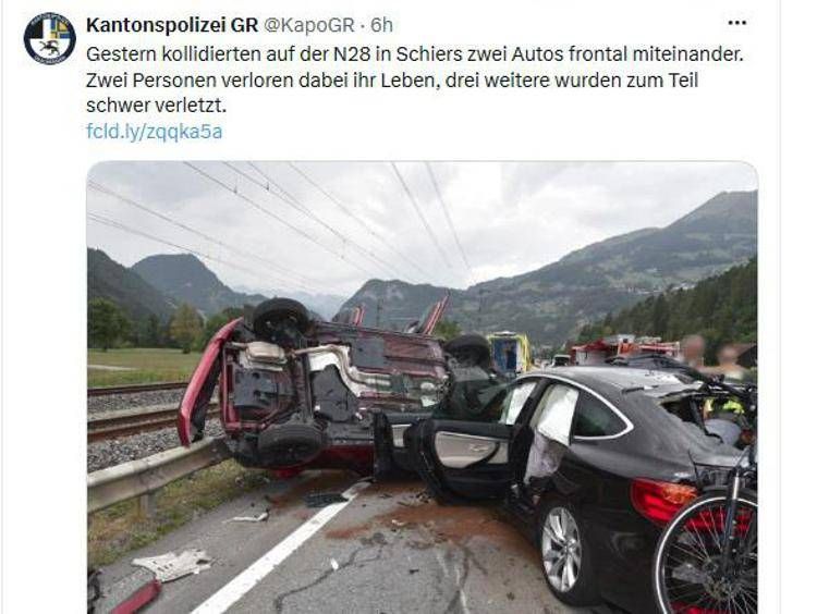 L'incidente - (Dal profilo X della Polizia cantonale)