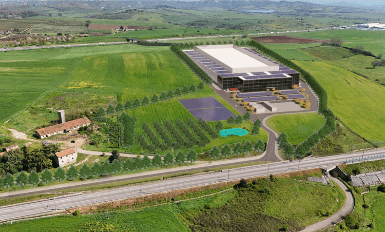 Il render del progetto del maxi data center di Colleferro
