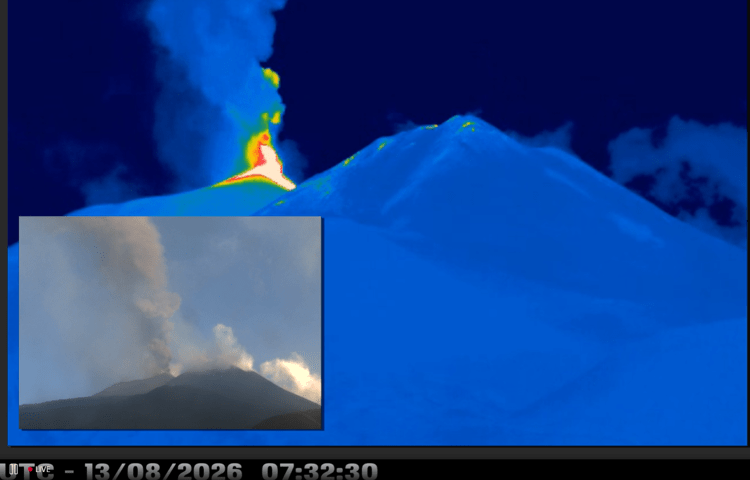 Monitoraggio Etna 13 agosto - (Ingv Catania)