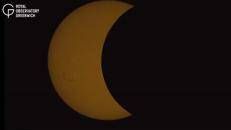 Il timelapse dell'eclissi solare, le immagini dell'osservatorio di Greenwich