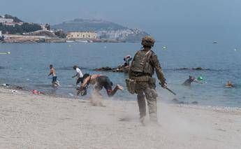 L'arrivo a Ceuta del 30 e 31 luglio scorso - (Fotogramma/Ipa)