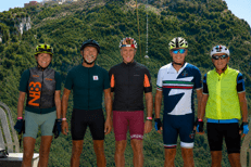 (I cinque ciclisti del tour Vinci-Amboise - Ufficio stampa Associazione Leonardo Da Vinci Heritage)