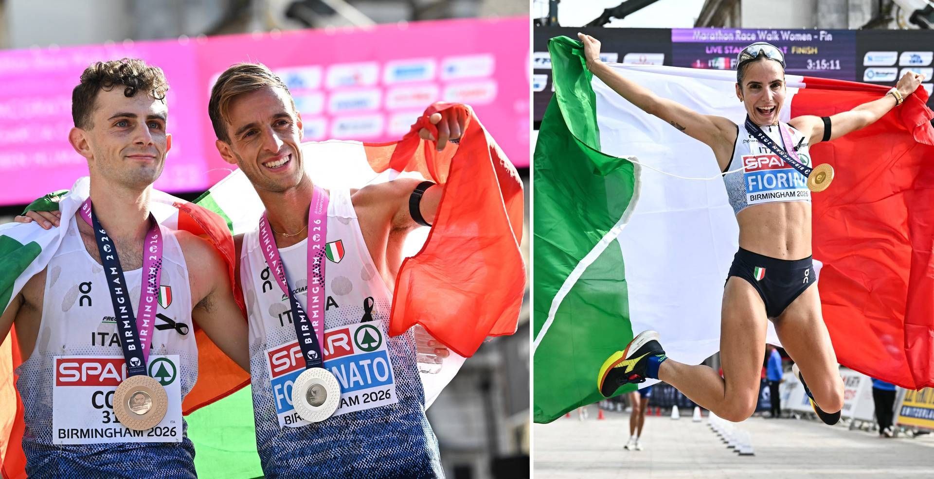 Europei atletica, tre medaglie per Italia nella mezza maratona di marcia: argento per Fortunato e Mihai, bronzo per Cosi