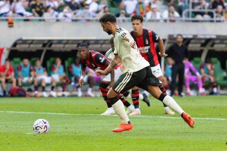 Il rigore di Bruno Fernandes - Ipa/Fotogramma