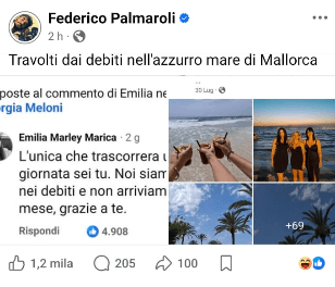 "Travolti dai debiti nell'azzurro mare di Mallorca": Osho smaschera la creator che aveva criticato Giorgia Meloni