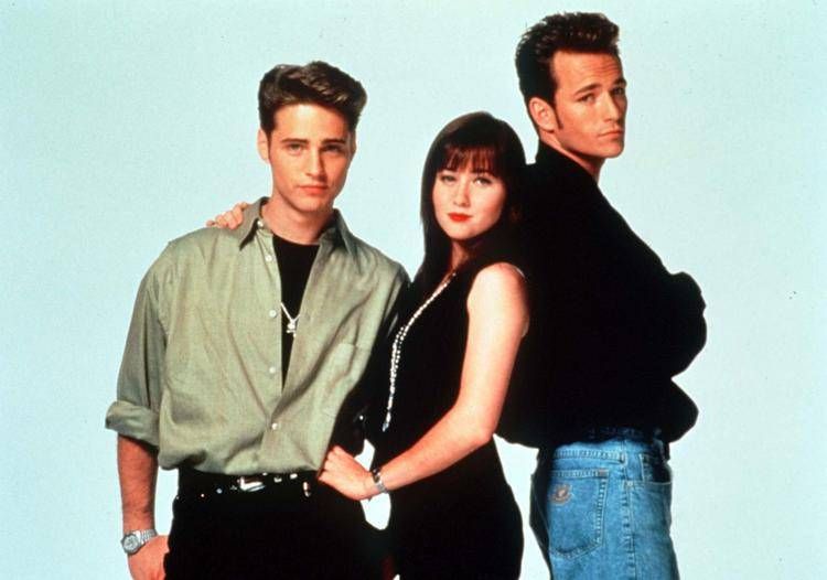 Jason Priestley, Shannen Doherty e Luke Perry - fotogramma/ipa