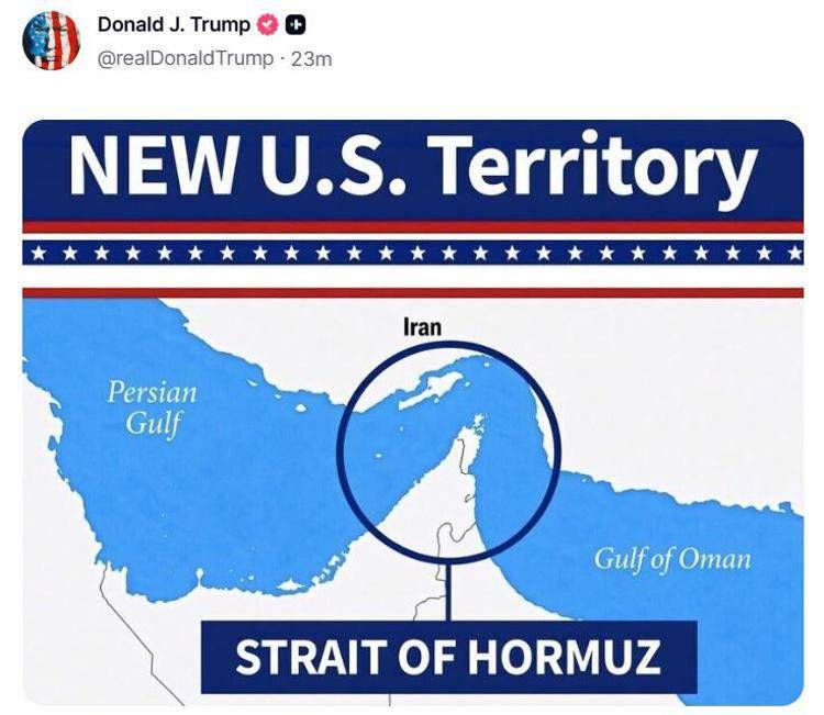 Hormuz secondo Trump - Truth social