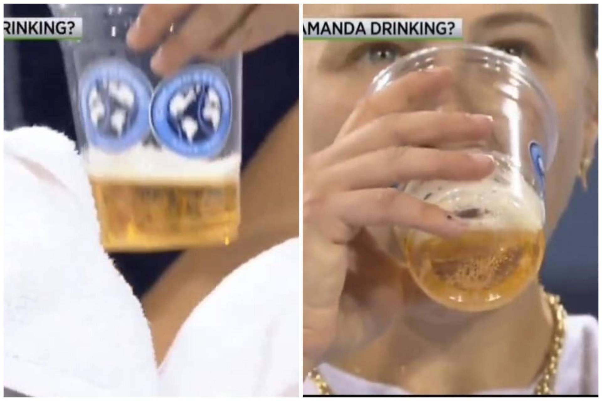 Anisimova e il mistero della bibita durante la partita: "Sta bevendo birra?"