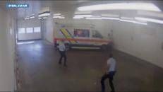 Spari contro fuggitivo al pronto soccorso di Prato, il filmato: dall'attacco con l'estintore alla fuga in manette