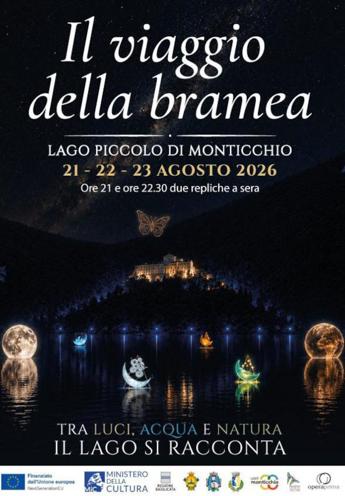 Teatro il viaggio della Bramea, a Monticchio spettacolo di luci, droni e danza