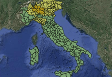Mappa delle allerte meteo del 20 agosto 2026 - (Protezione civile)