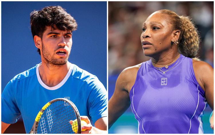 Carlos Alcaraz e Serena Williams - IPA