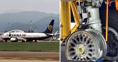 L'aereo Ryanair fermo all'aeroporto di Bergamo nell'ottobre 2024 - Ipa