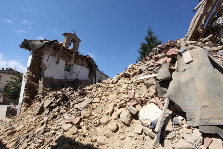 Terremoto Rocchetta, frazione di Amatrice - fotogramma/ipa