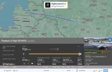La rotta dell'aereo militare Usa fino a Mosca - Flightradar24 /X