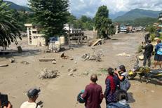 Alluvione tra Nepal e Tibet - (Afp)