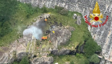 Incidente ultraleggero in Piemonte - (Vigili del Fuoco)
