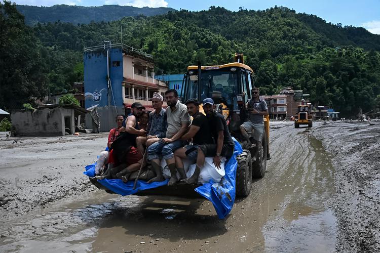 Alluvione in Nepal - (Afp)