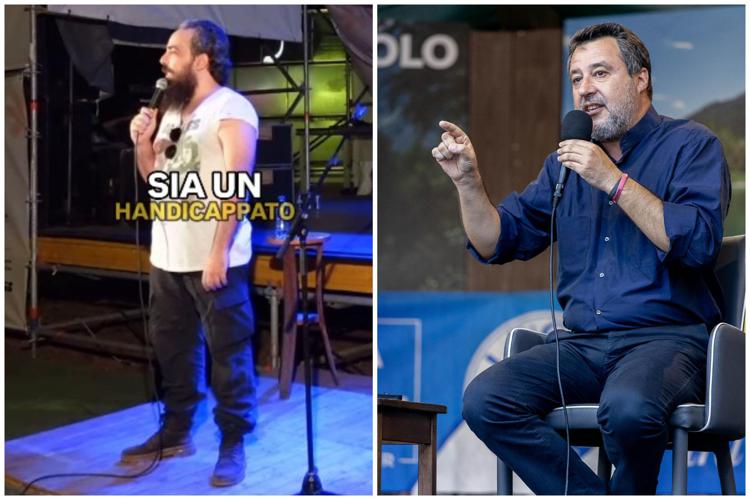 Giorgio Veloccia e Matteo Salvini - Instagram e Ipa/Fotogramma