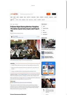 Indonesia: Prabowo discusses Dayak recruitment into TNI and handling of earthquake, eruption, and wildfires
