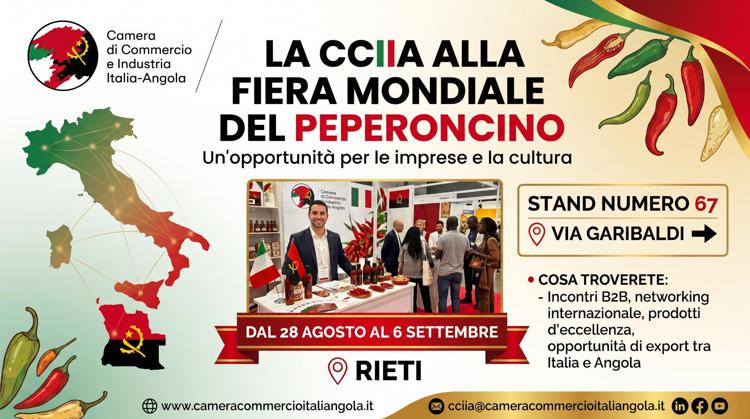 Domani alla Fiera del peperoncino di Rieti, dibattito con Tajani sul Piano Mattei