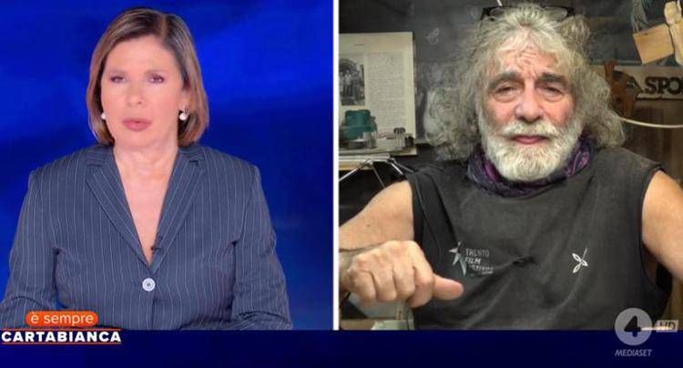 Bianca Berlinguer e Mauro Corona - (fermo immagine