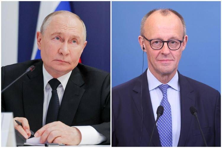 Putin e Merz - Ipa/Fotogramma