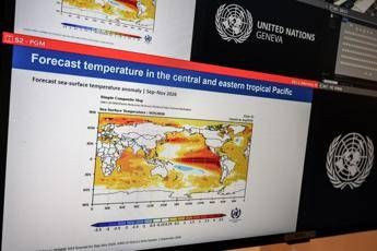 Slide presentate durante l'allerta dell'agenzia climatica delle Nazioni Unite - (Afp)