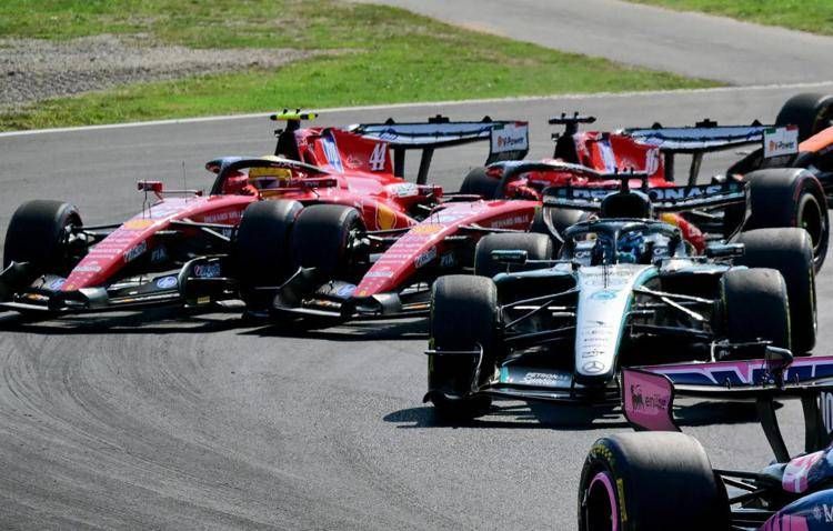 Il contatto Leclerc-Hamilton - Afp