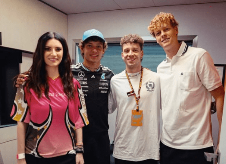 Laura Pausini, Kimi Antonelli, Marco Bezzecchi, Jannik Sinner - Instagram