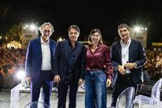 I quattro leader del centrosinistra insieme all'evento di Avs-Sinistra Italiana - Sinistra Italiana