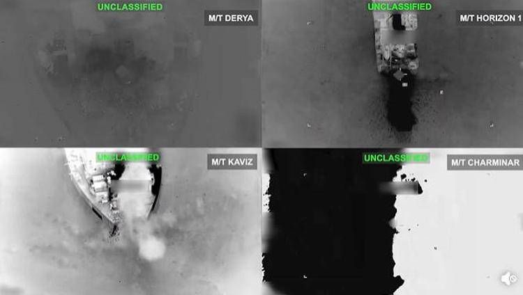 Petroliere distrutte dagli Usa - (Fermo immagine dal post Cent com su Facebook)