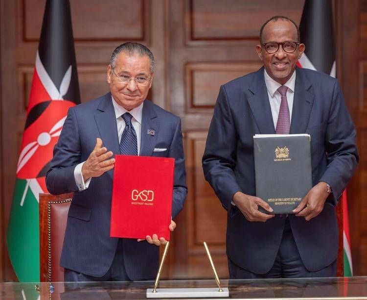 Da sinistra: Kamel Ghribi, presidente di Gksd e vicepresidente del Gruppo San Donato, e Aden Duale, Cabinet Secretary for Health of Kenya