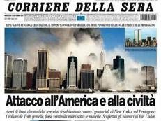 Le prime pagine dei giornali dopo l'11 settembre 2001