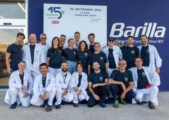 Dipendenti dello stabilimento Barilla di Rubbiano Sughi - (foto Ufficio stampa)