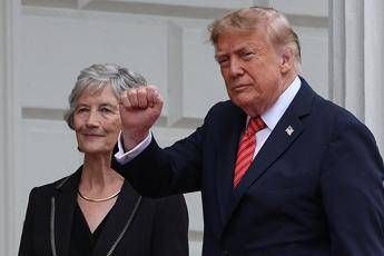  Catherine Connolly e Donald Trump - (Afp)