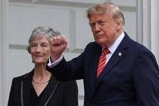  Catherine Connolly e Donald Trump - (Afp)