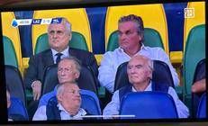 Lotito e Cragnotti in tribuna - Dazn
