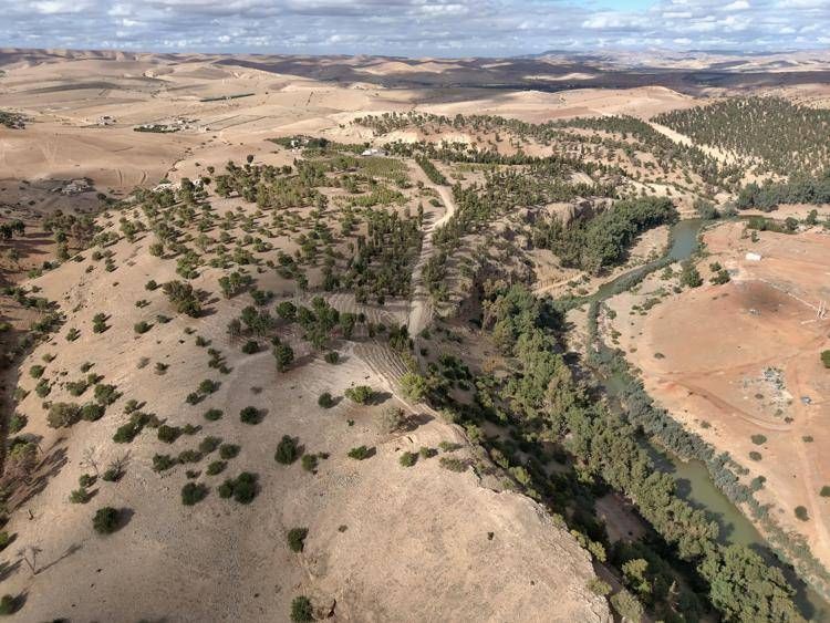 (Fotografia aerea da drone del sito di Oued Beht - Ufficio stampa Cnr)