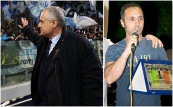Claudio Lotito e Andrea Lenzini, nipote di Umberto Lenzini - IPA + foto concessa dall'intervistato