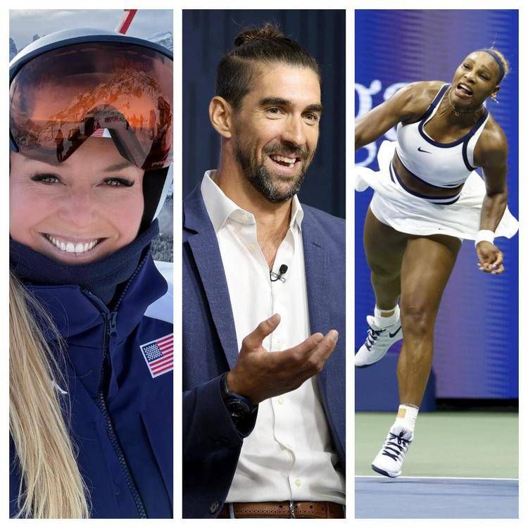 Lindesy Vonn, MIchael Phelps e Serena Williams  - Ipa/Fotogramma 