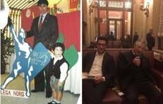 Umberto Bossi con il figlio Renzo