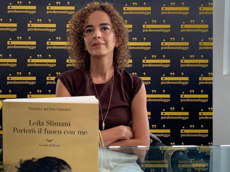 (La scrittrice franco-marocchina Leila Slimani - Adnkronos)