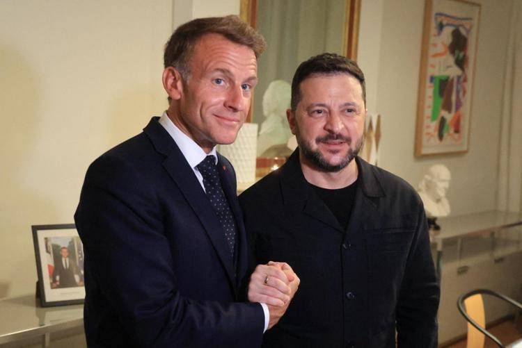 L'incontro tra Macron e Zelensky all'Onu - Afp