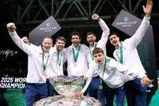 Gli azzurri vincitori della Coppa Davis 2025 - Ipa/Fotogramma
