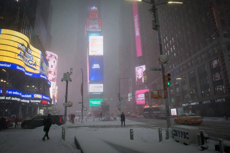 Neve a New York - Afp