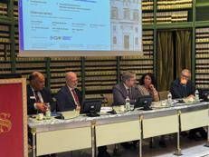 La presentazione del piano Cim per le Pmi, da sinistra Enrico Pisino (Cim), Luigi Nave, Lorenzo Basso, Giulia Pastorella 
