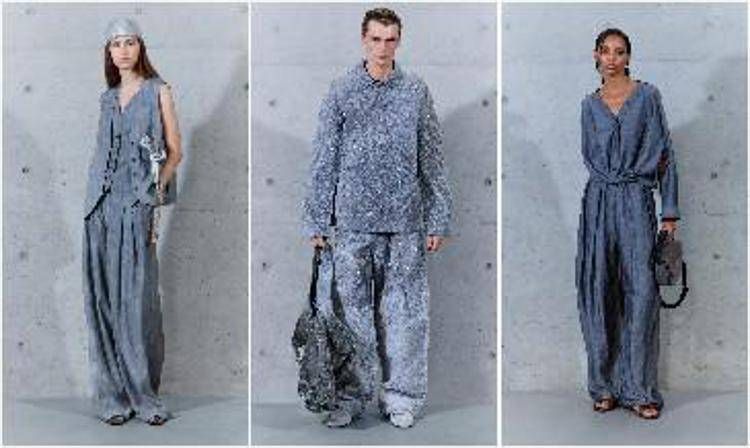 Tre look della collezione Emporio Armani spring-summer 2027