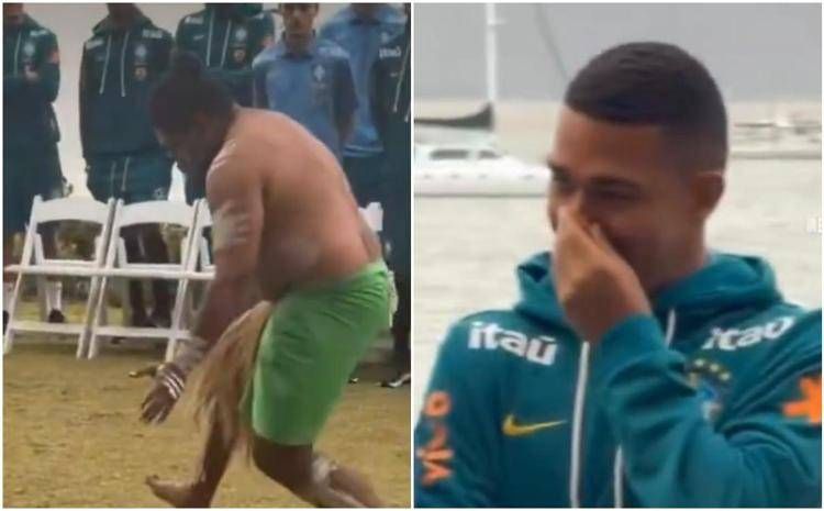 Brasile, i giocatori ridono durante rito indigeno prima della sfida con l'Australia: cos'è successo - Video