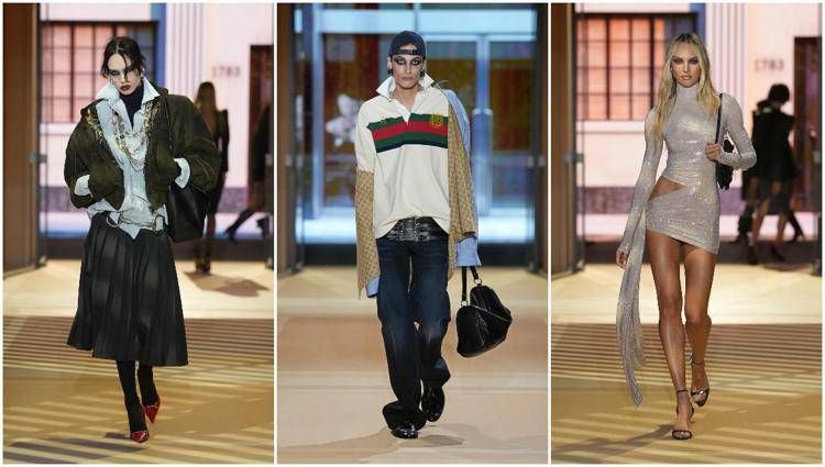 Tre look della sfilata Gucci primavera-estate 2027